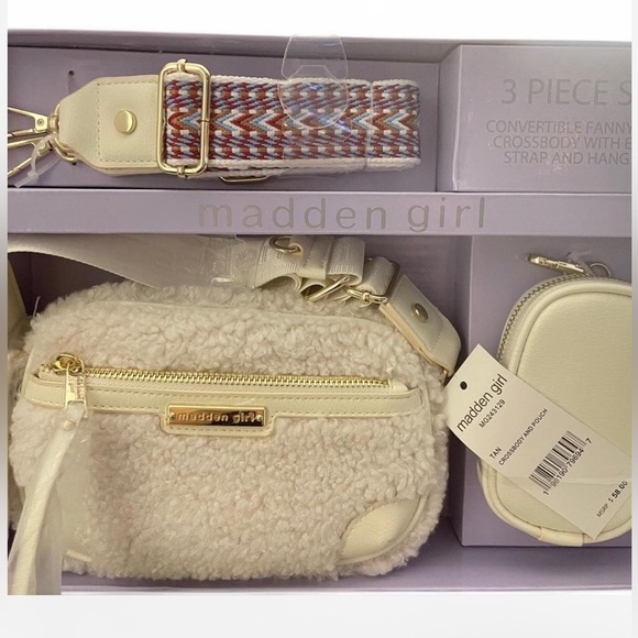Madden Girl 3 piece Camera Crossbody Gift Set NWT - Picture 2 of 5